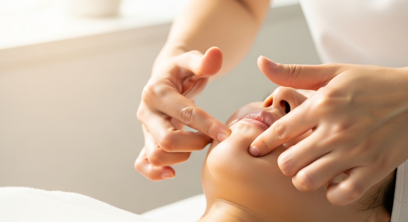 小顔フェイシャル技術の説明